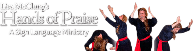 Hands of Praise Logo With Woman Doing Sign Language